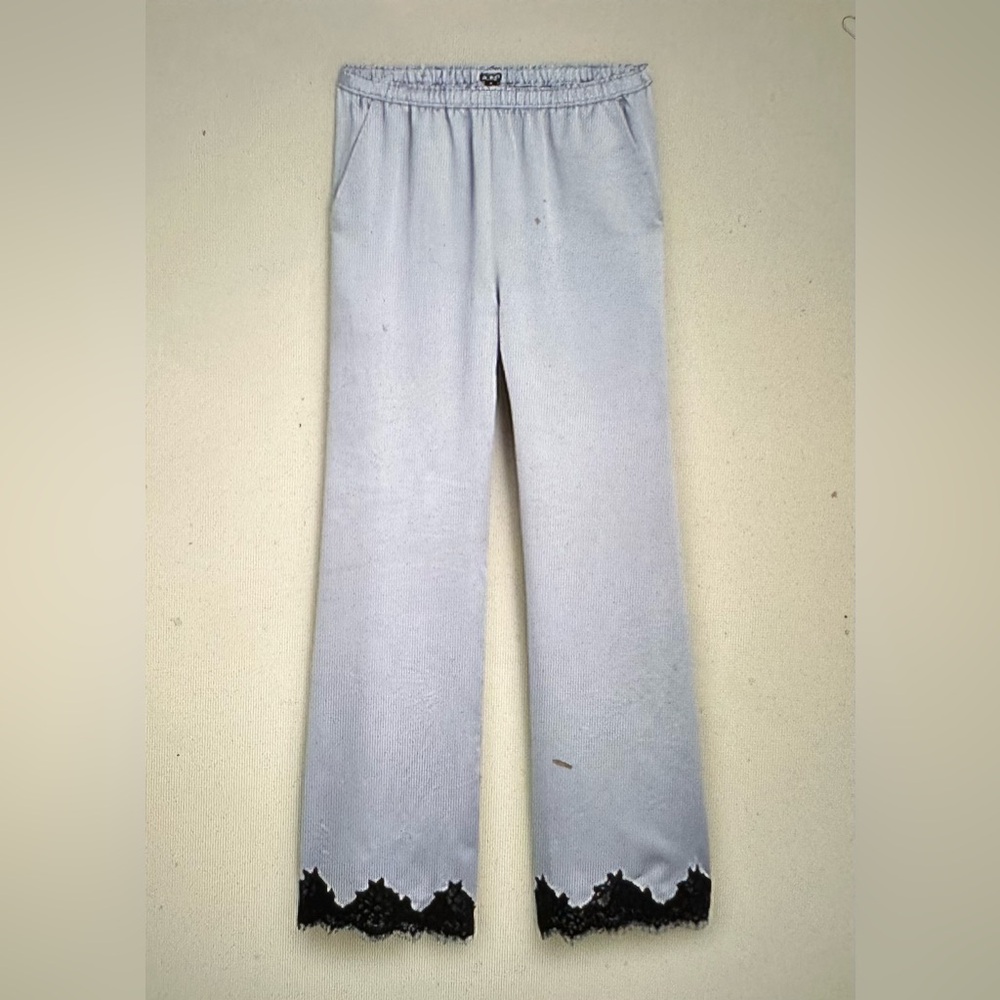 NWT J Crew Stratus Pants with Lace Trim